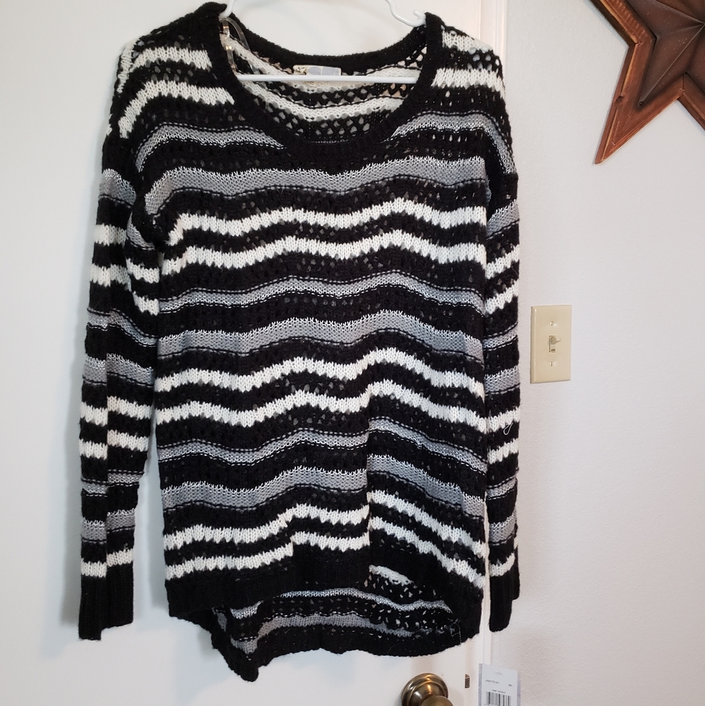 Striped knit sweater